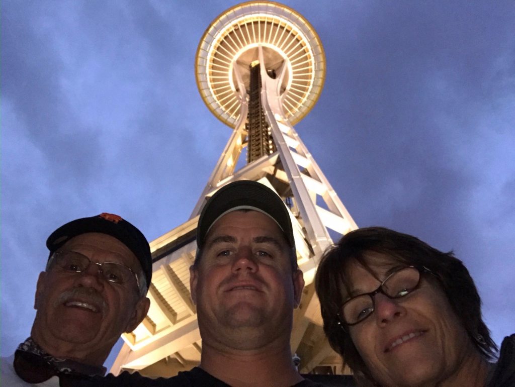 looking up at Space Needle